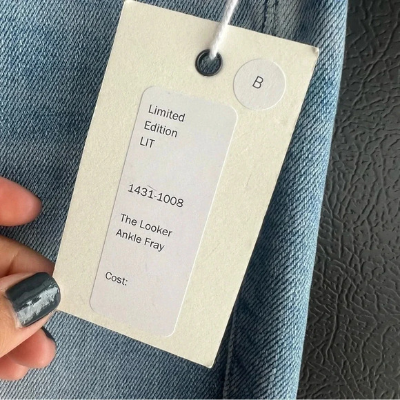 MOTHER The Looker Ankle Fray Skinny Raw Hem Jeans Approx Size 25 - Picture 8 of 11